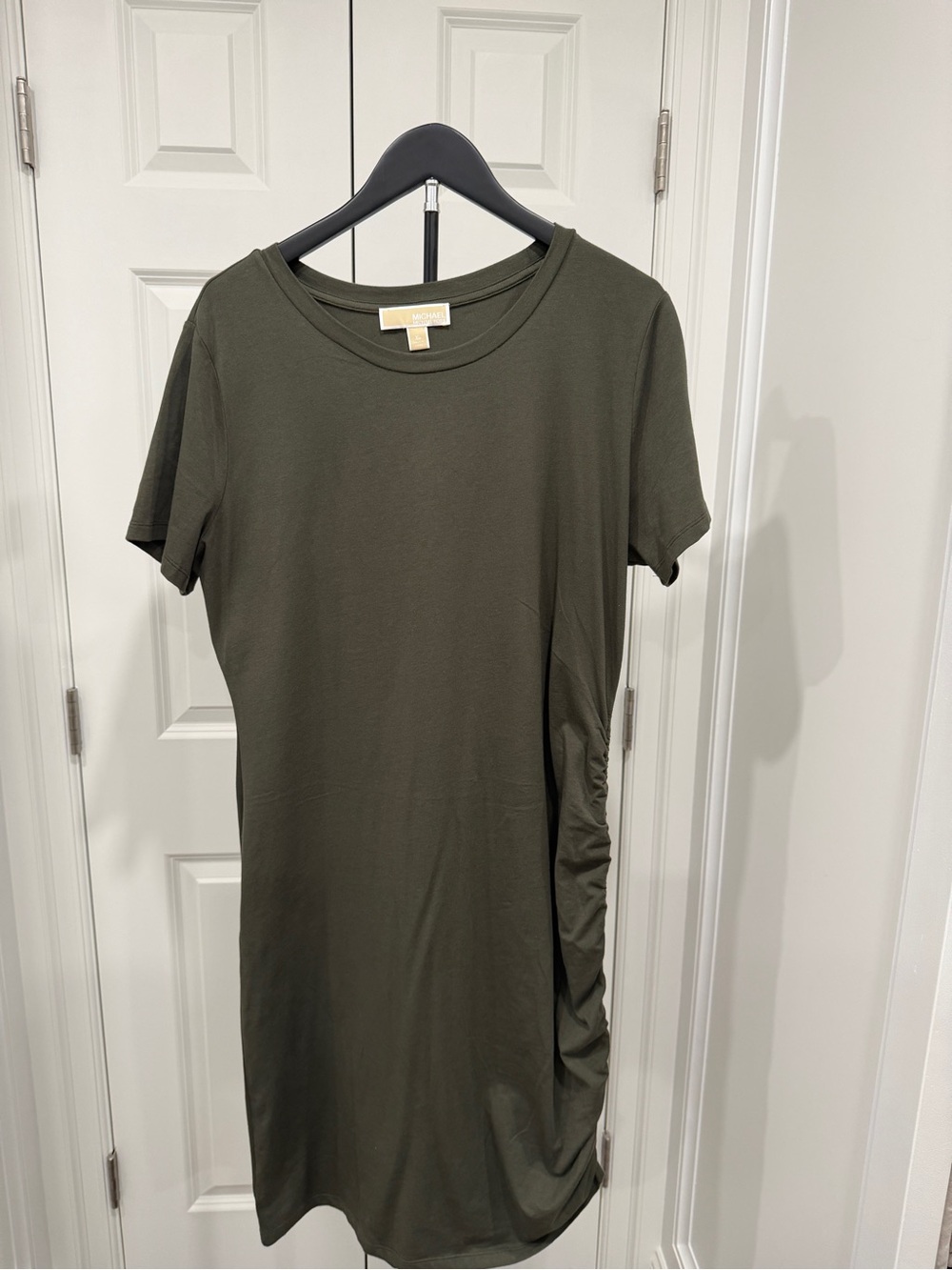 MICHAEL Michael Kors Olive Green Short Sleeve Tunic Dress
